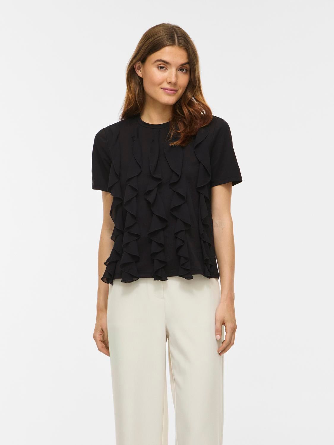 VIORDA T-shirt - Black Beauty - VERO MODA & VILA Bergvik
